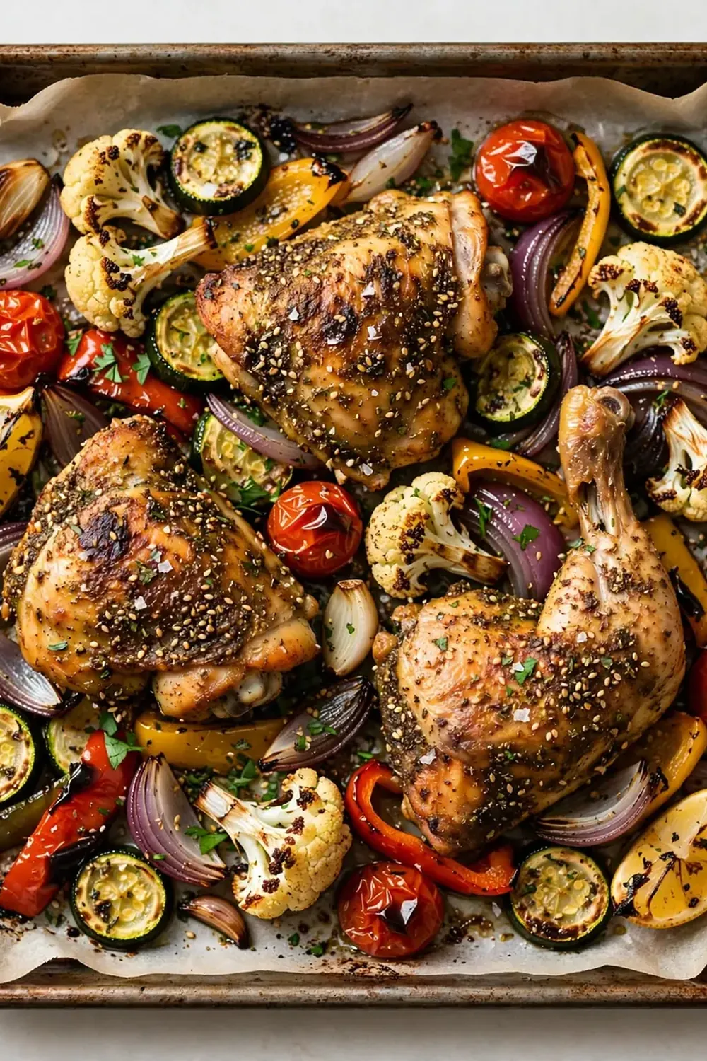 Sheet Pan Za'atar Chicken with Veggies