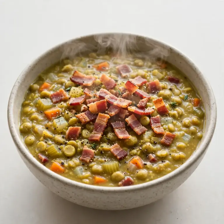 Cremiger Crockpot Split Pea Soup mit Turkey Bacon – Wohlfühlgenuss fürs Wochenende