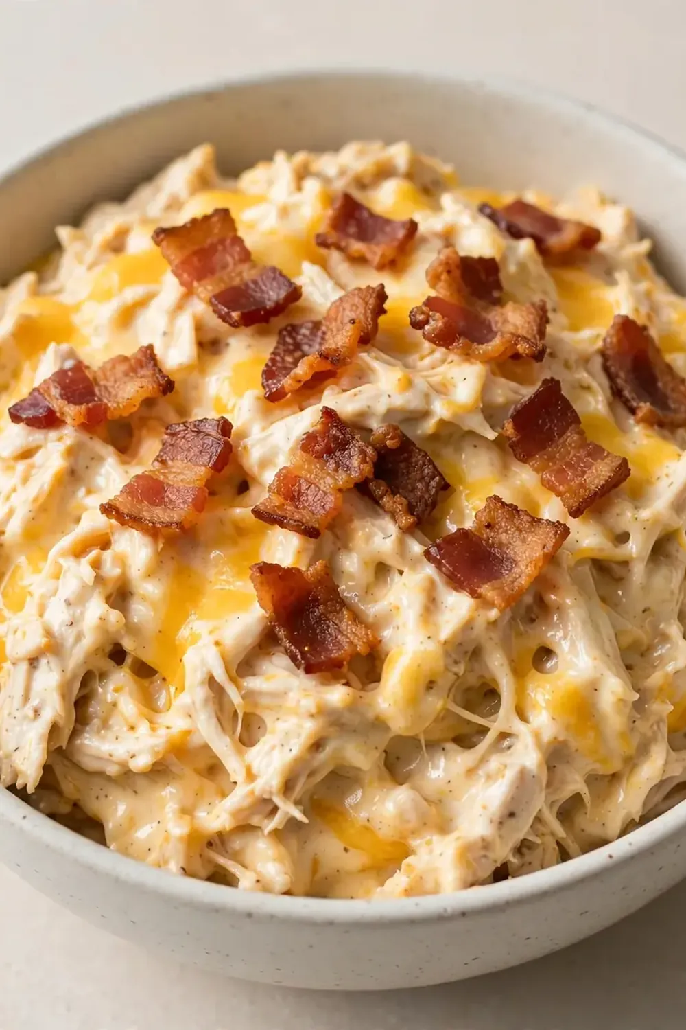 Crockpot Crack Chicken (Chicken, Cream Cheese, Cheddar, Beef Bacon)