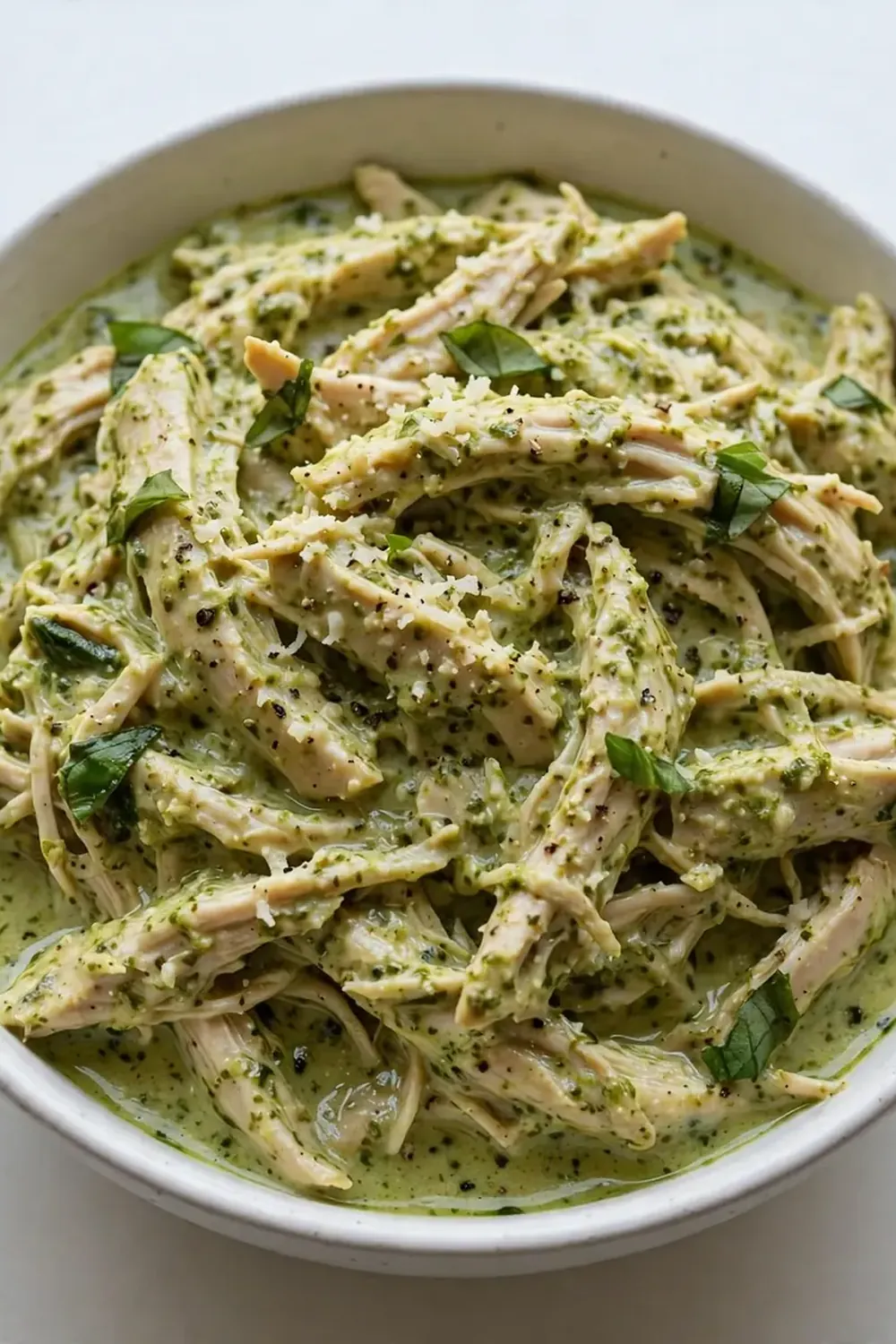 Dump-and-Go Crockpot Creamy Pesto Chicken