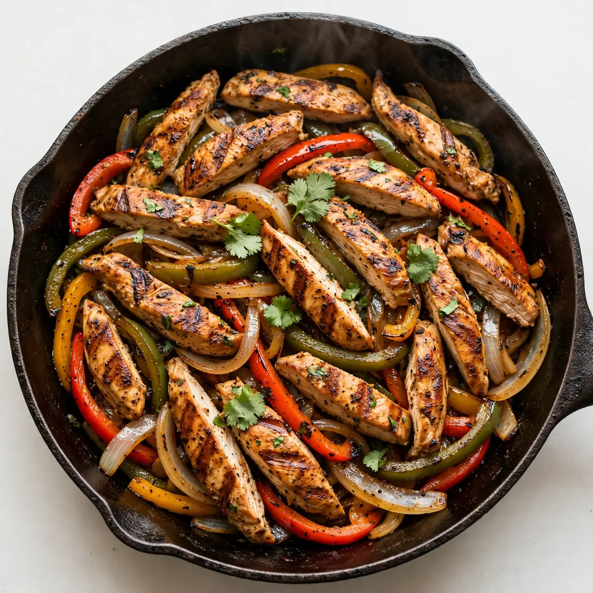 Gegrillte Hähnchen-Fajitas