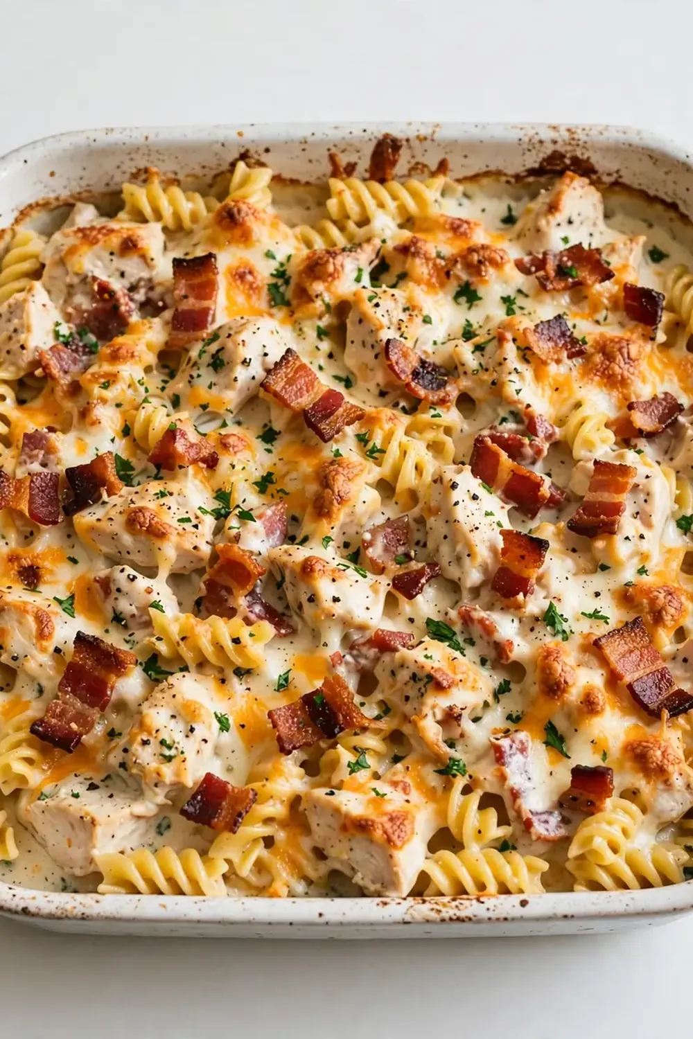 Chicken Bacon Ranch Pasta Bake