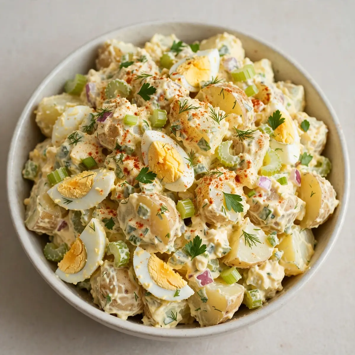 Klassischer amerikanischer Kartoffelsalat