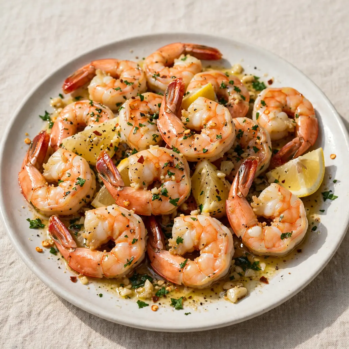 Knoblauch-Butter Garnelen Scampi