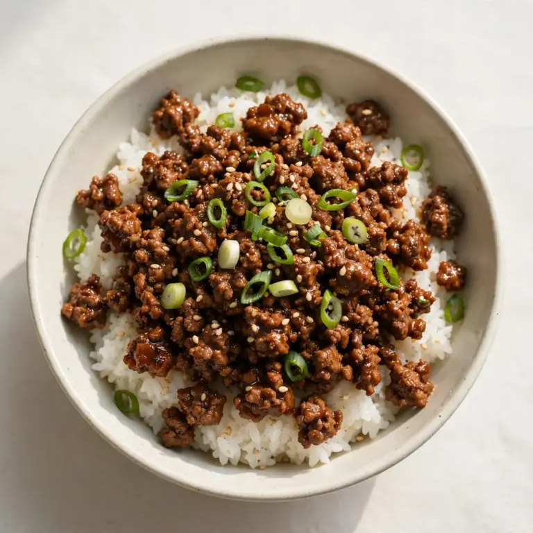 Koreanische Rinderhackfleisch-Bowls