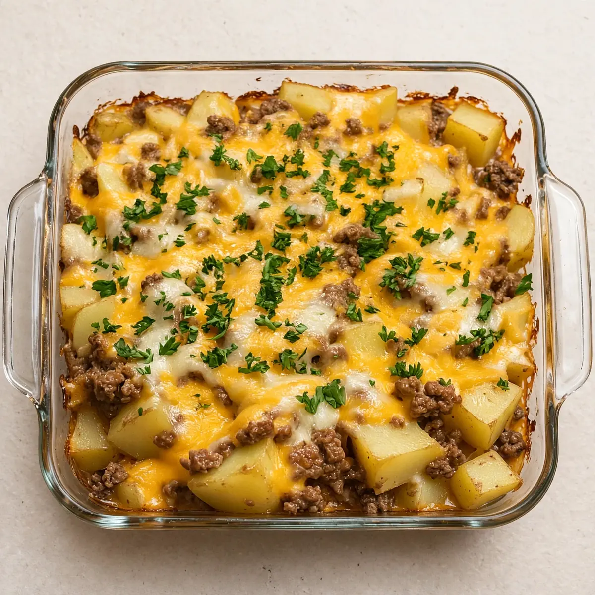 Käse-Rinder-Hack mit Kartoffelauflauf