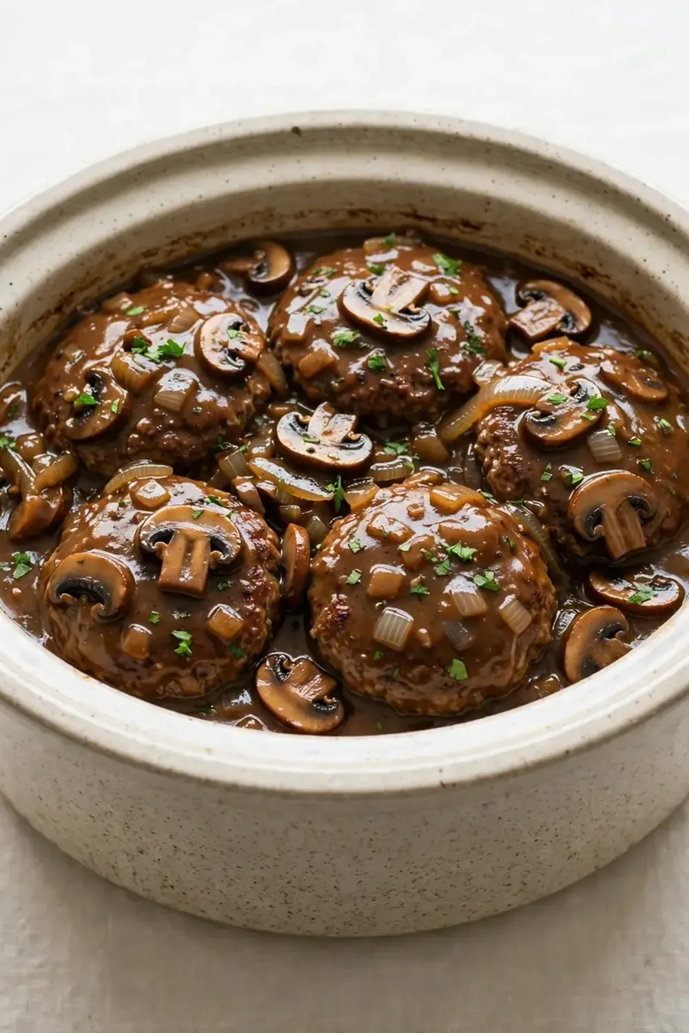 Crockpot Salisbury Steak with Brown Gravy
