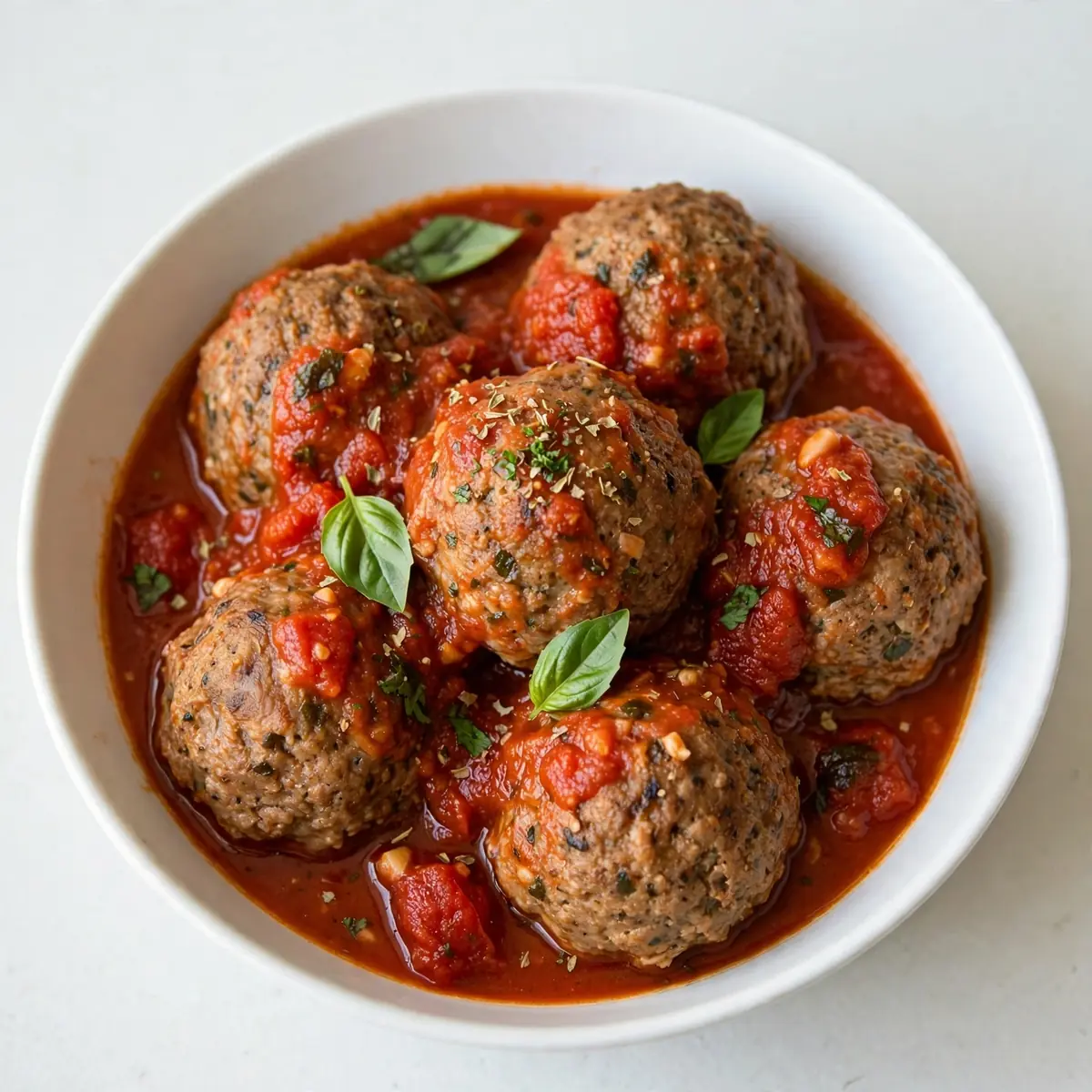 Putenfleischbällchen in Marinara