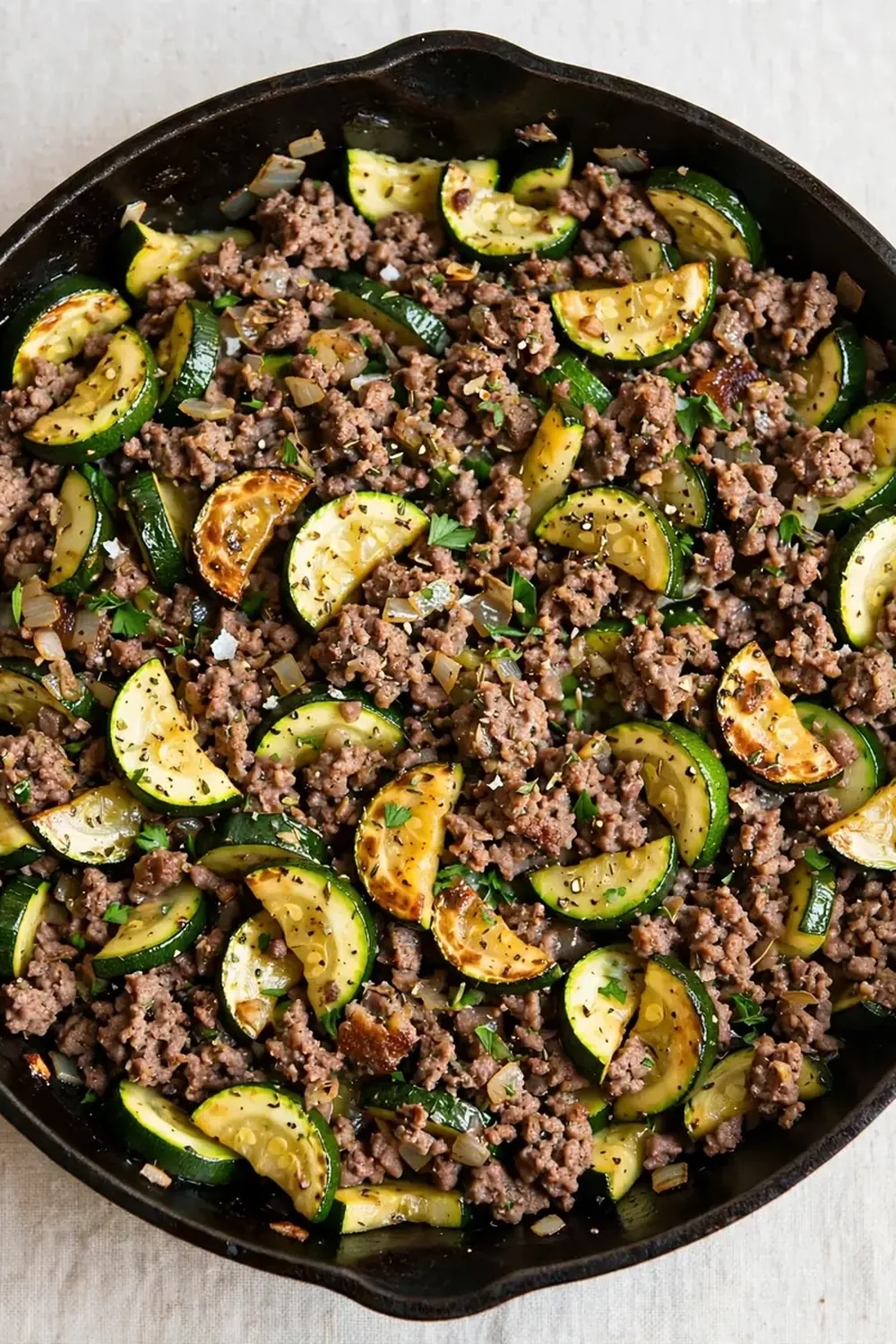 Ground Beef and Zucchini Skillet (Low-Carb)