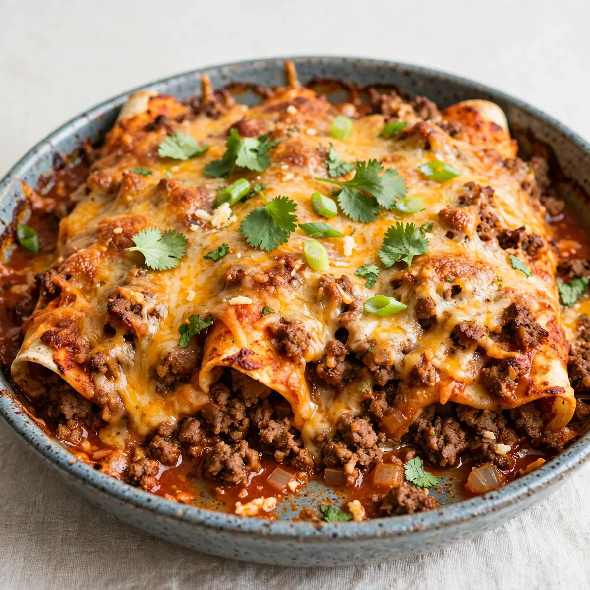 Rindfleisch-Enchilada-Auflauf
