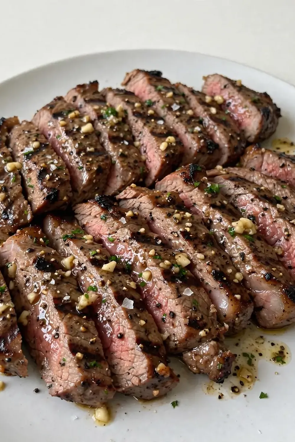 Grilled Flank Steak with Garlic Marinade
