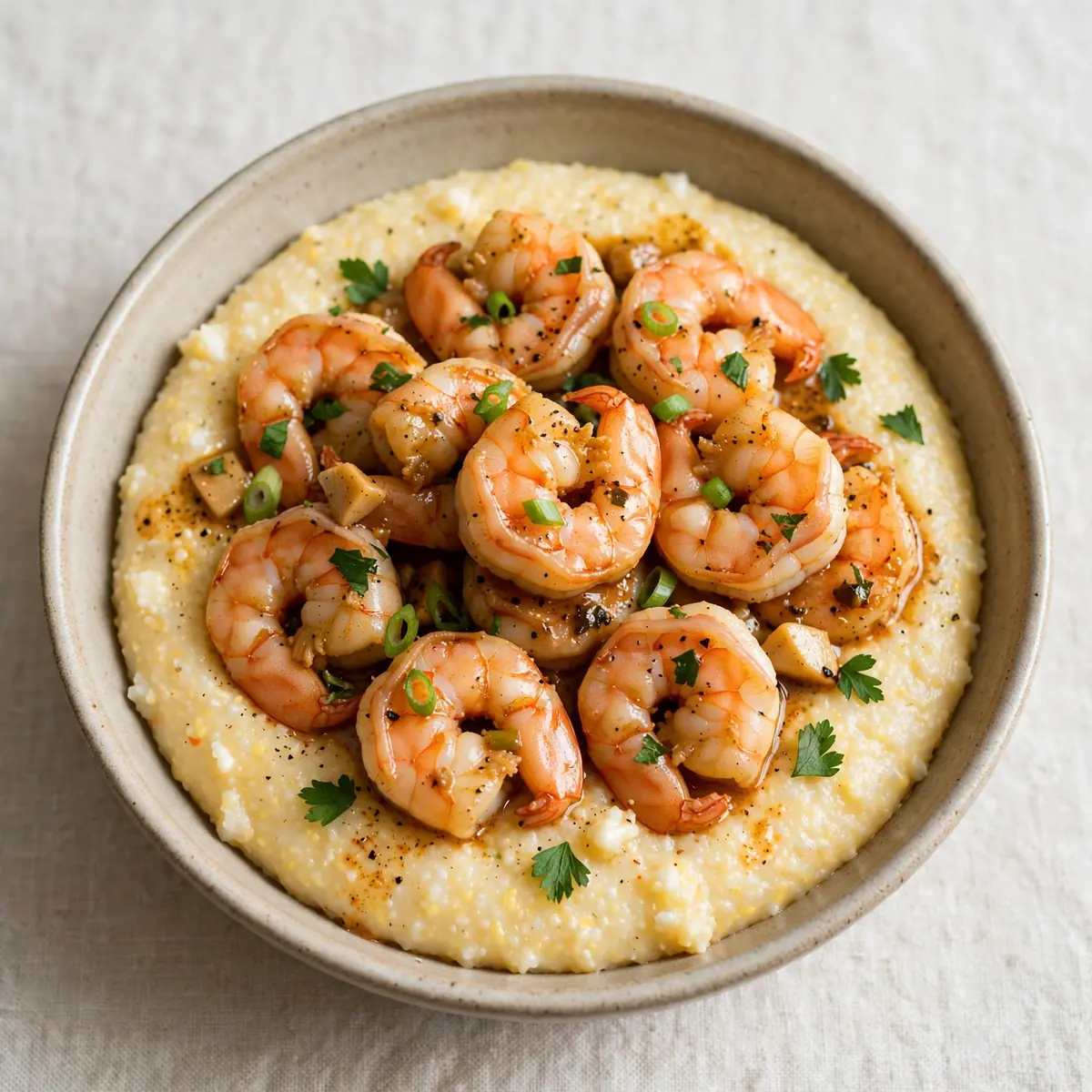 Südstaaten-Garnelen mit Grits
