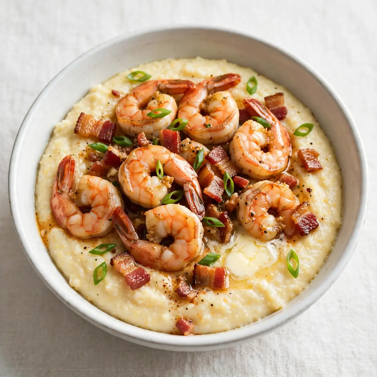 Südstaaten-Klassiker: Garnelen auf cremiger Polenta