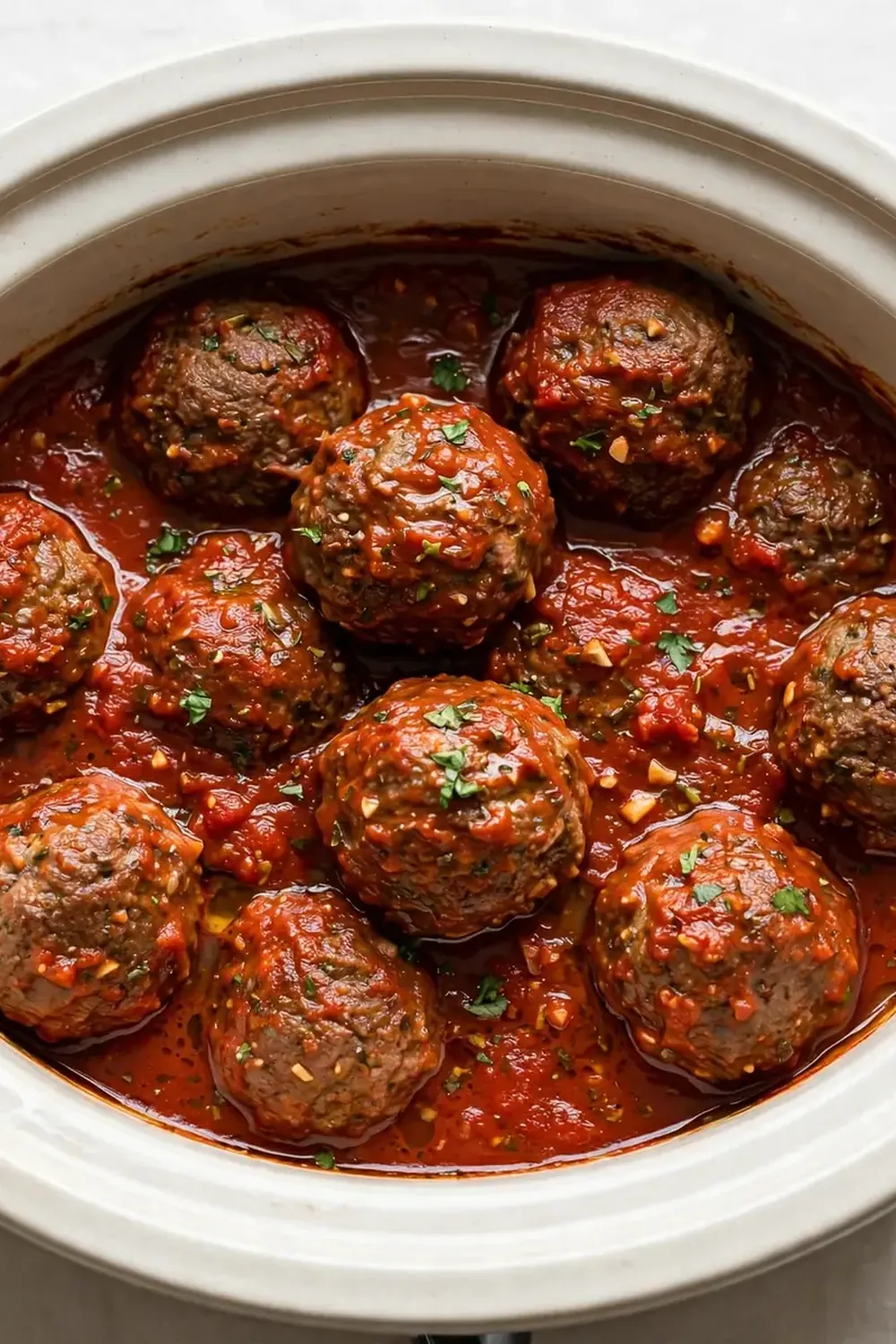 Slow Cooker Beef Meatballs in Marinara