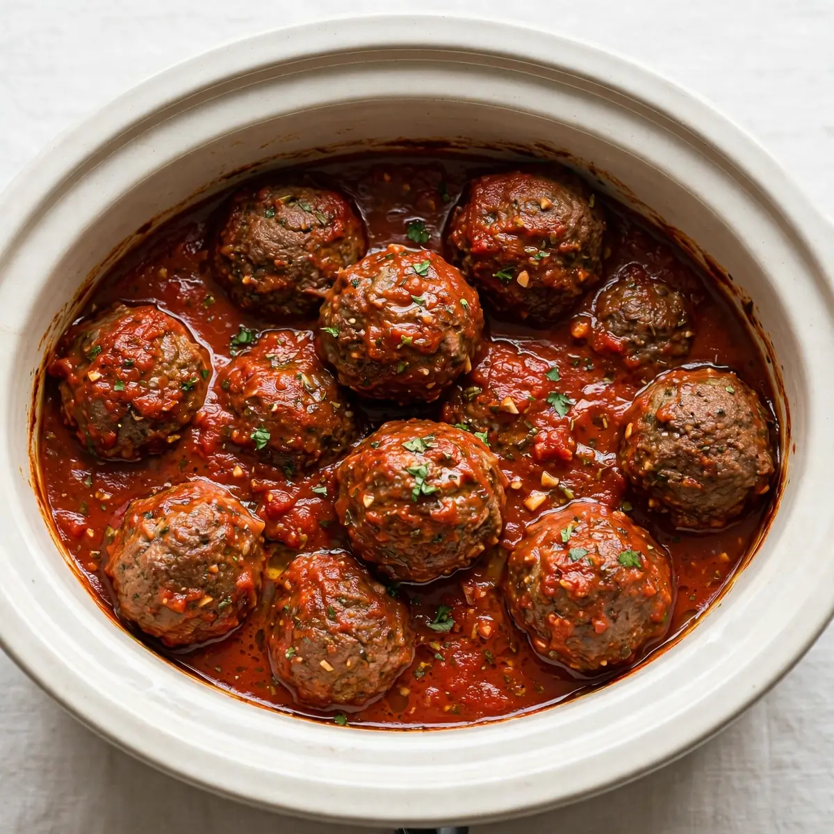 Slow Cooker Beef Meatballs in Marinara für ein Wohlfühl-Wochenende