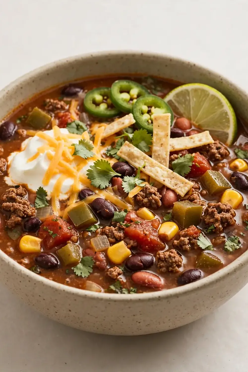 Dump-and-Go Slow Cooker Beef Taco Soup