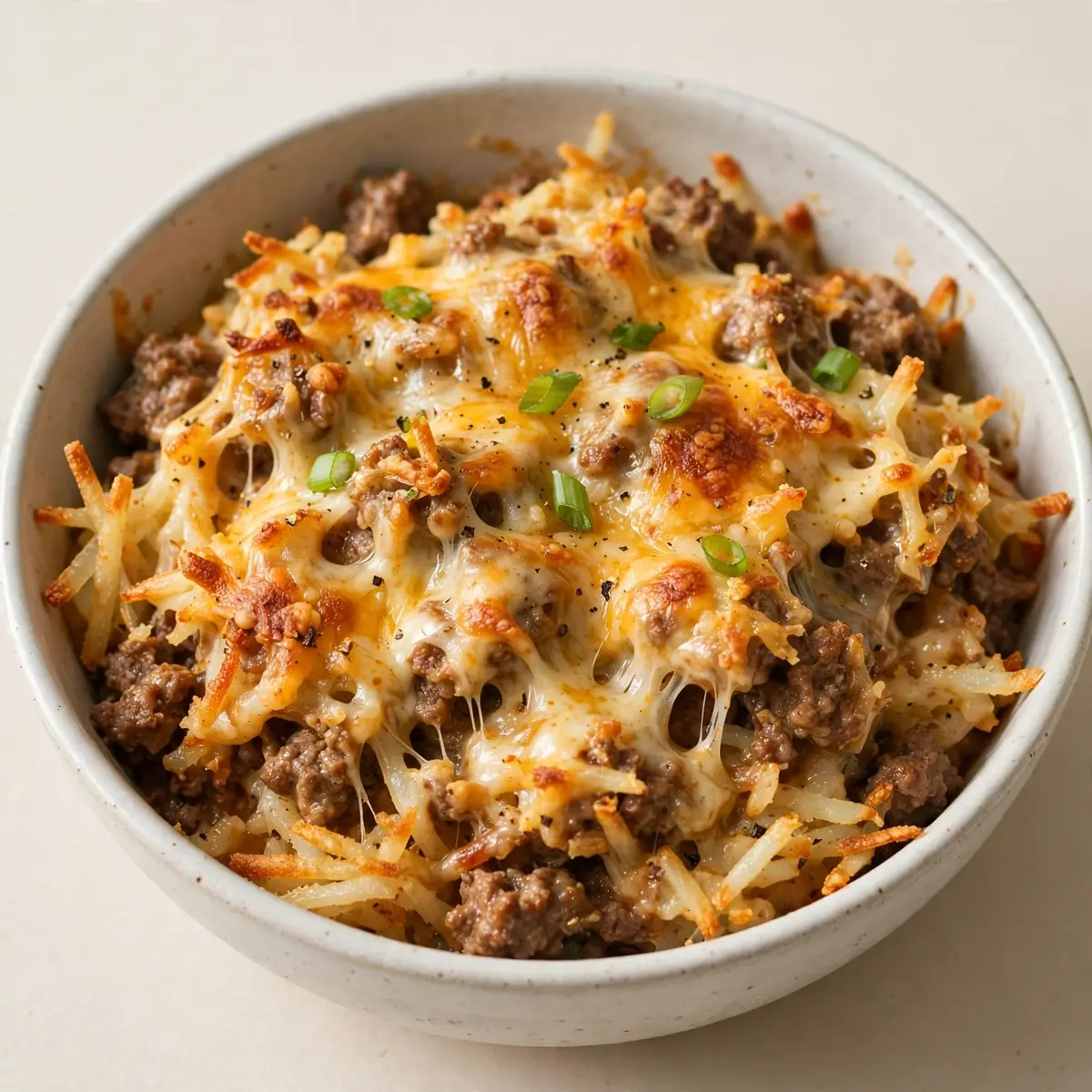 Slow Cooker Cheesy Beef Hash Brown Casserole fürs Wochenende