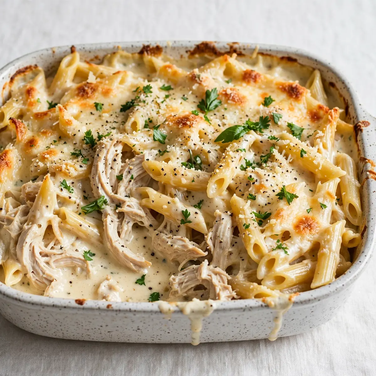 Slow Cooker Chicken Alfredo Casserole – Ein Duft von Wochenend-Gemütlichkeit