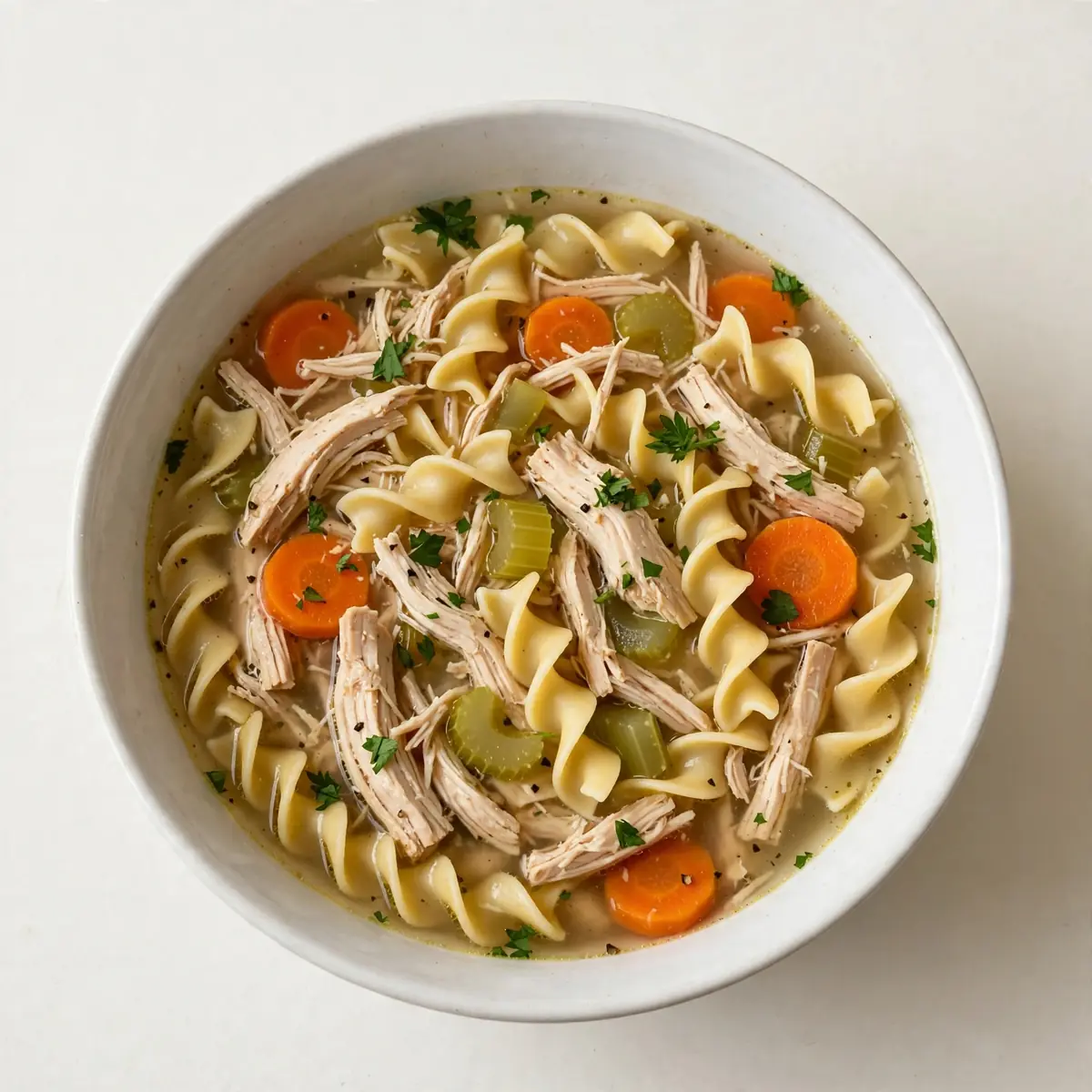 Slow Cooker Chicken Noodle Soup für gemütliche Stunden