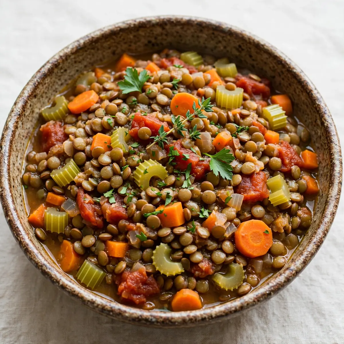 Slow Cooker Dump-and-Go Linsen-Gemüse-Eintopf für Wohlfühlmomente