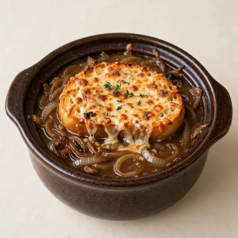 Slow Cooker Französische Zwiebelsuppe für Wohlfühl-Wochenenden