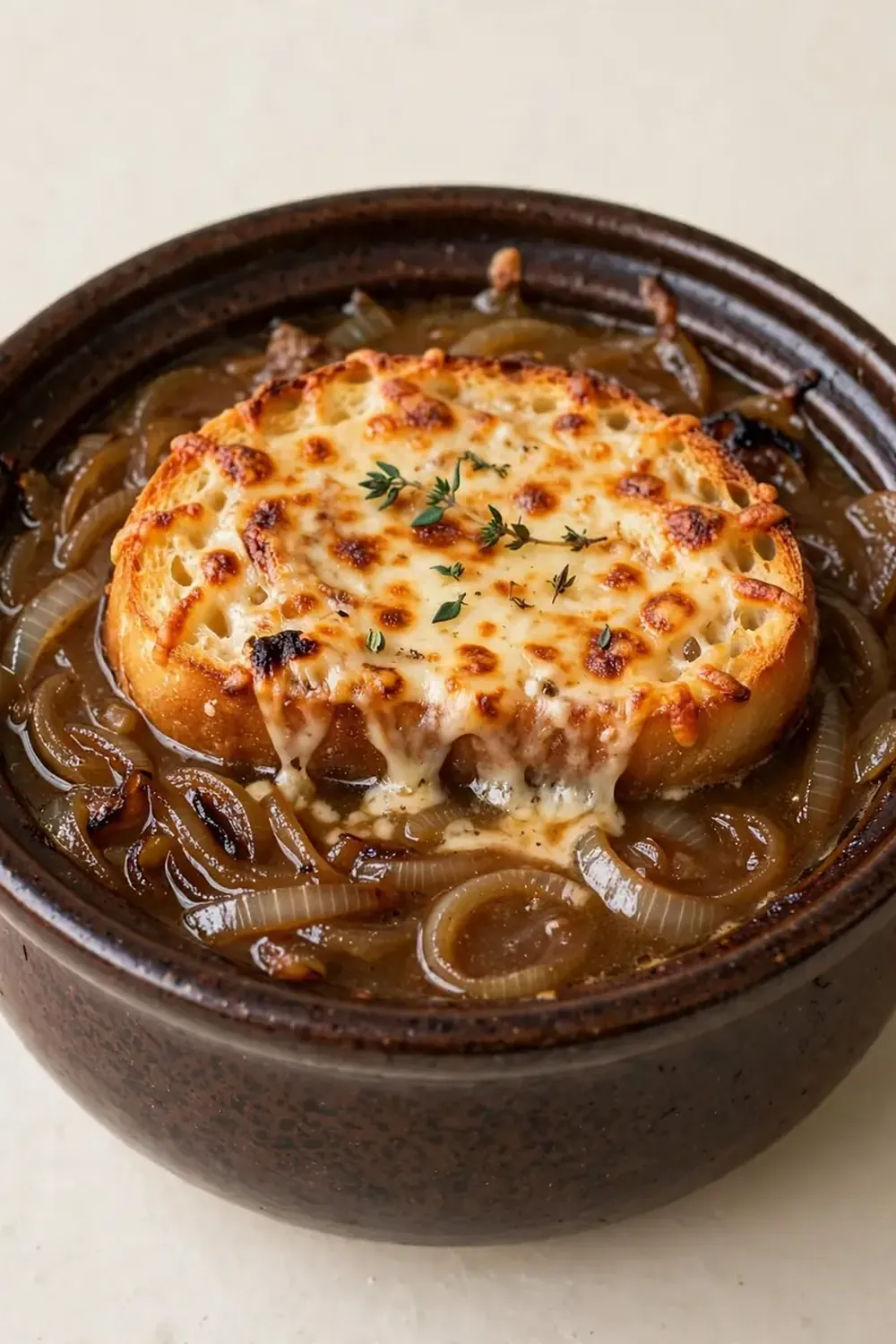 Crockpot French Onion Soup (Beef Broth, No Wine)