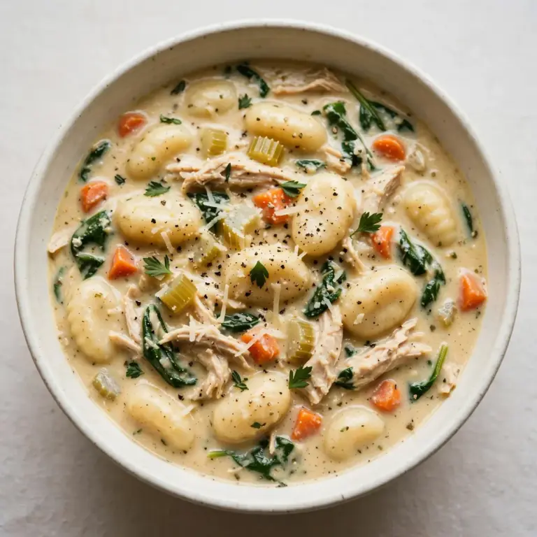 Slow Cooker Hähnchen-Gnocchi-Suppe für Wohlfühltage