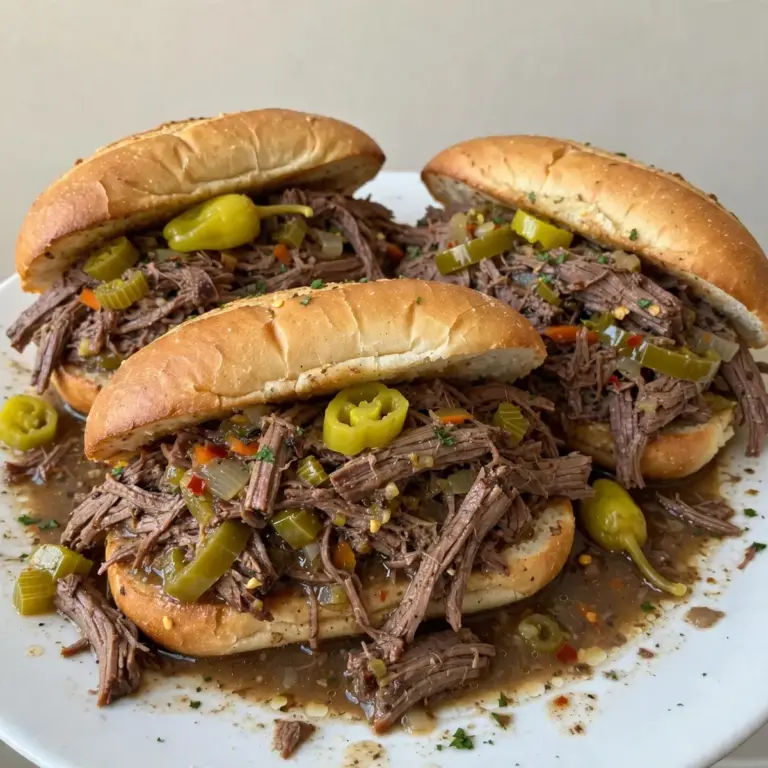Slow Cooker Italian Beef Sandwiches für ein gemütliches Wochenende