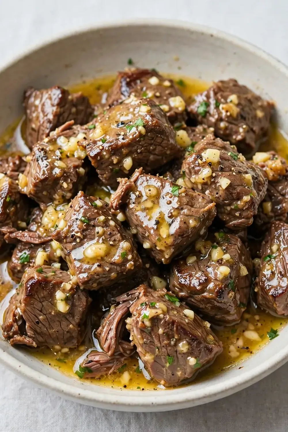 Crockpot Garlic Butter Beef Tips