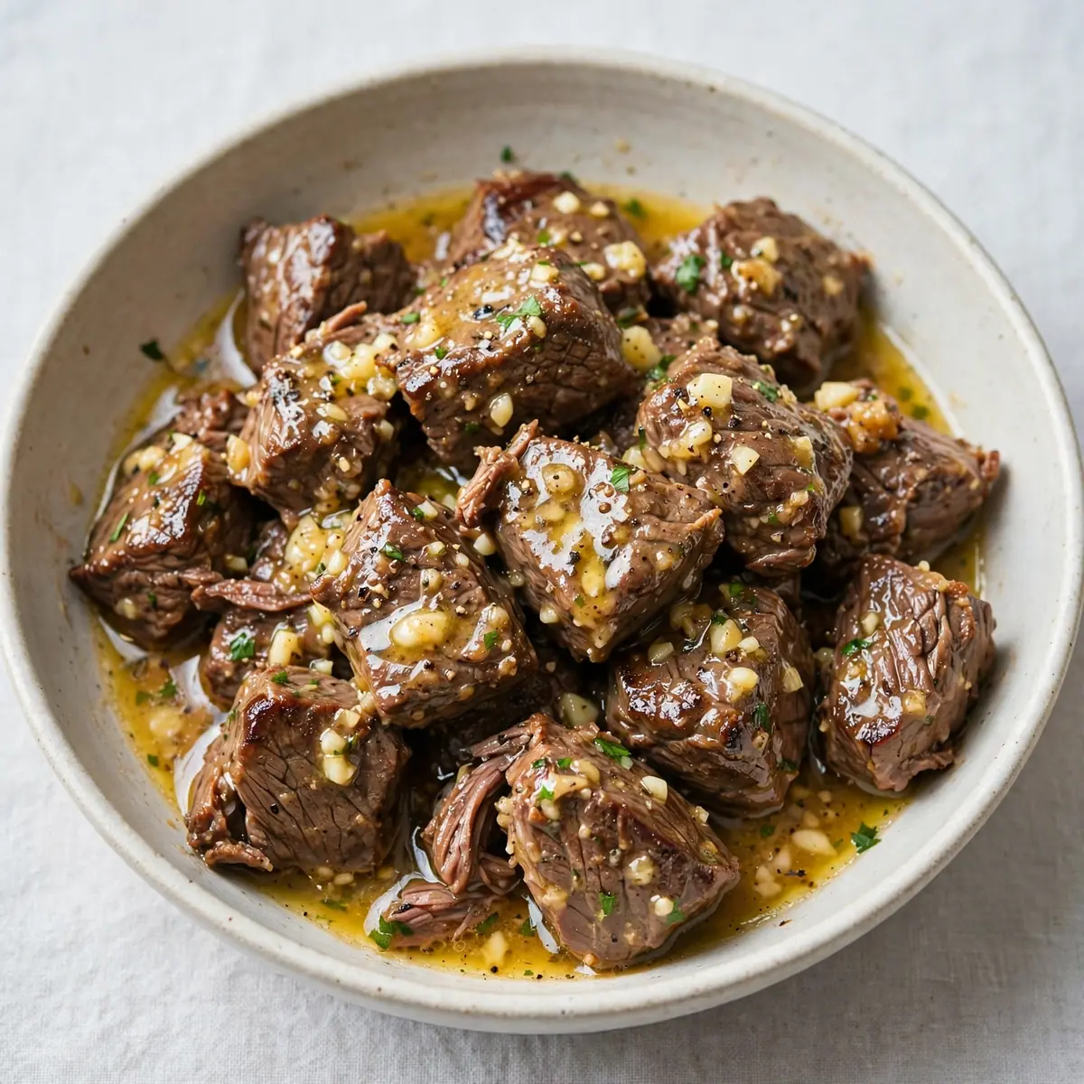 Slow Cooker Knoblauch-Butter Rindfleischspitzen fürs Wochenende