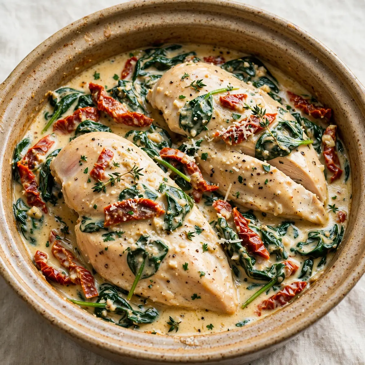 Slow Cooker Knoblauch-Hähnchen Toskana Art fürs Wochenende