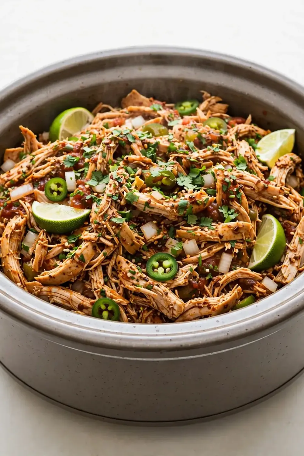 Crockpot Mexican Shredded Chicken for Tacos