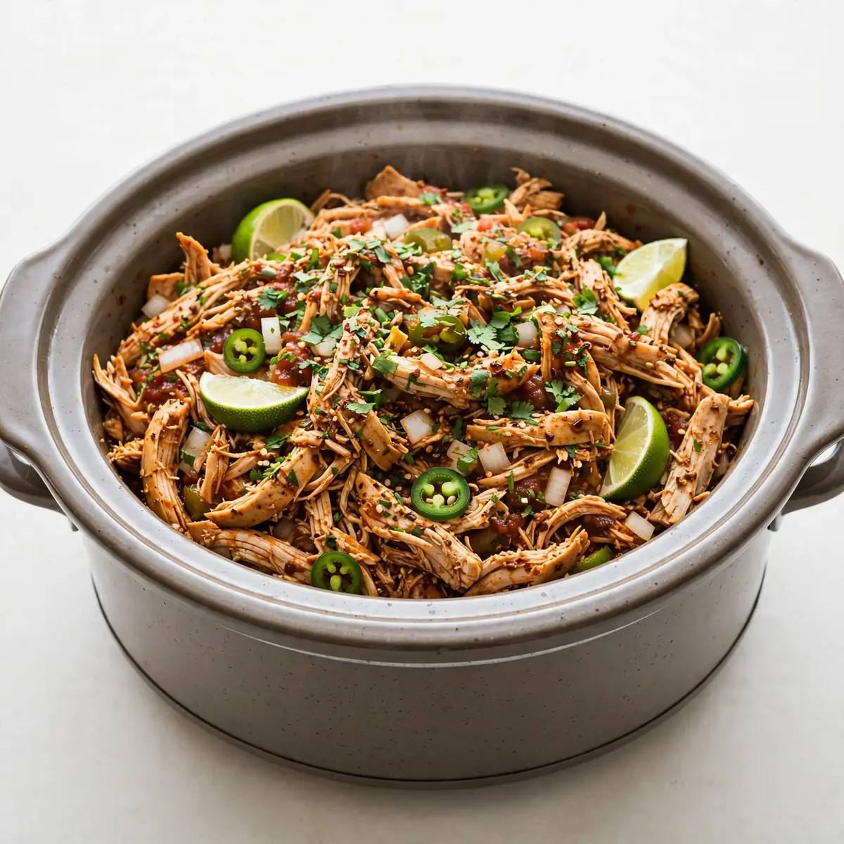 Slow Cooker Mexican Shredded Chicken für wohlig duftende Wochenend-Tacos