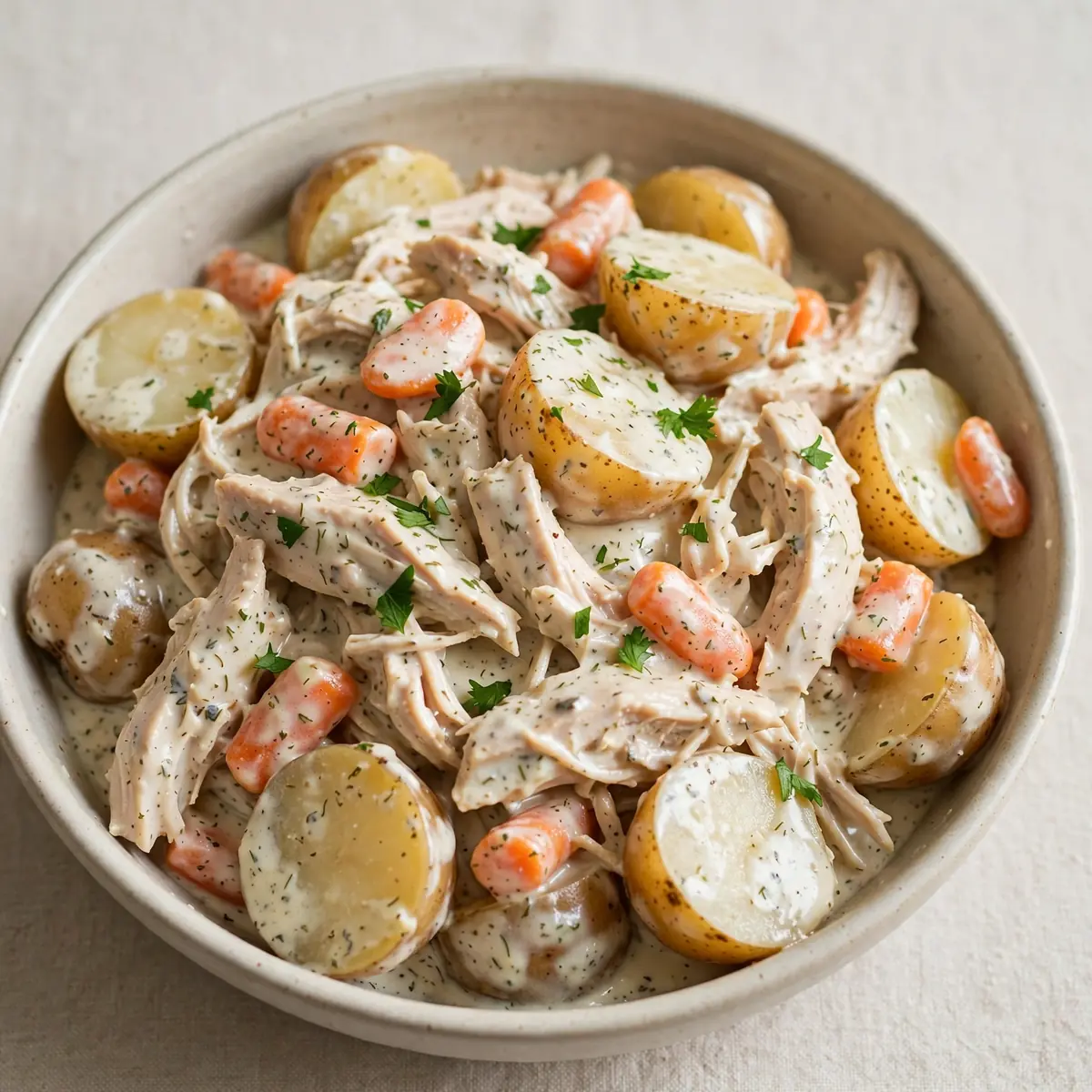 Slow Cooker Ranch Chicken mit Kartoffeln für ein wohliges Wochenende