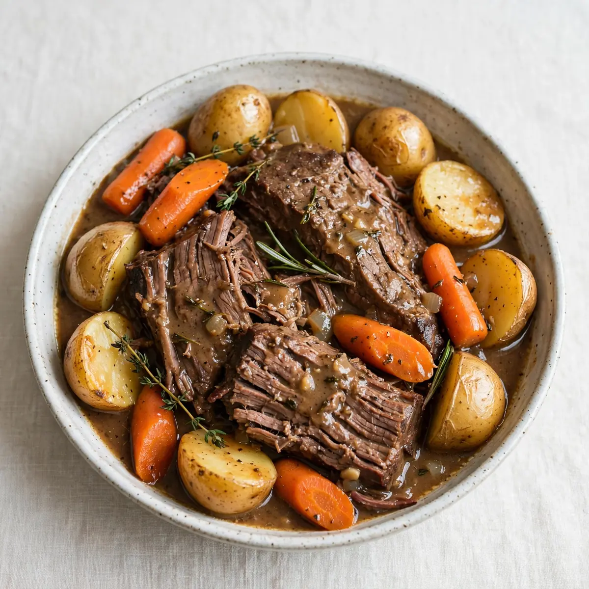 Slow Cooker Rinderschmorbraten mit Karotten und Kartoffeln – Wohlfühlaroma fürs Wochenende