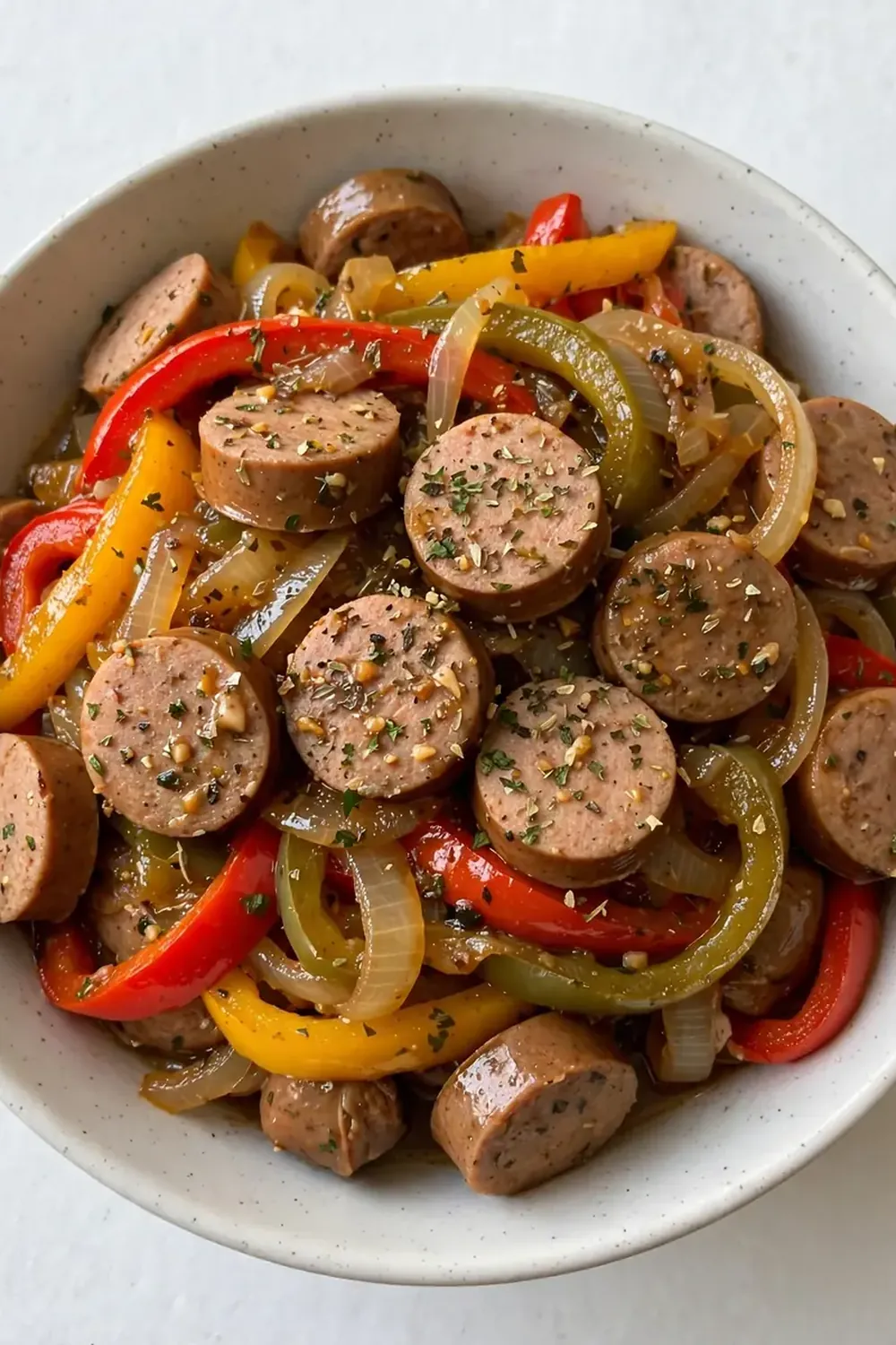 Dump-and-Go Slow Cooker Sausage and Peppers (Turkey Sausage)