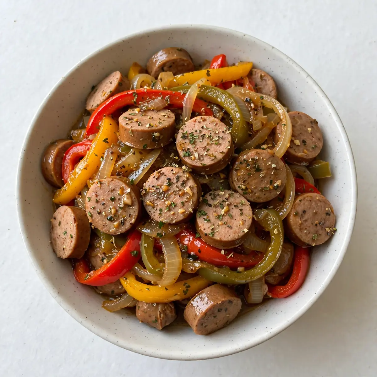 Slow Cooker Sausage und Peppers für Wohlfühltage