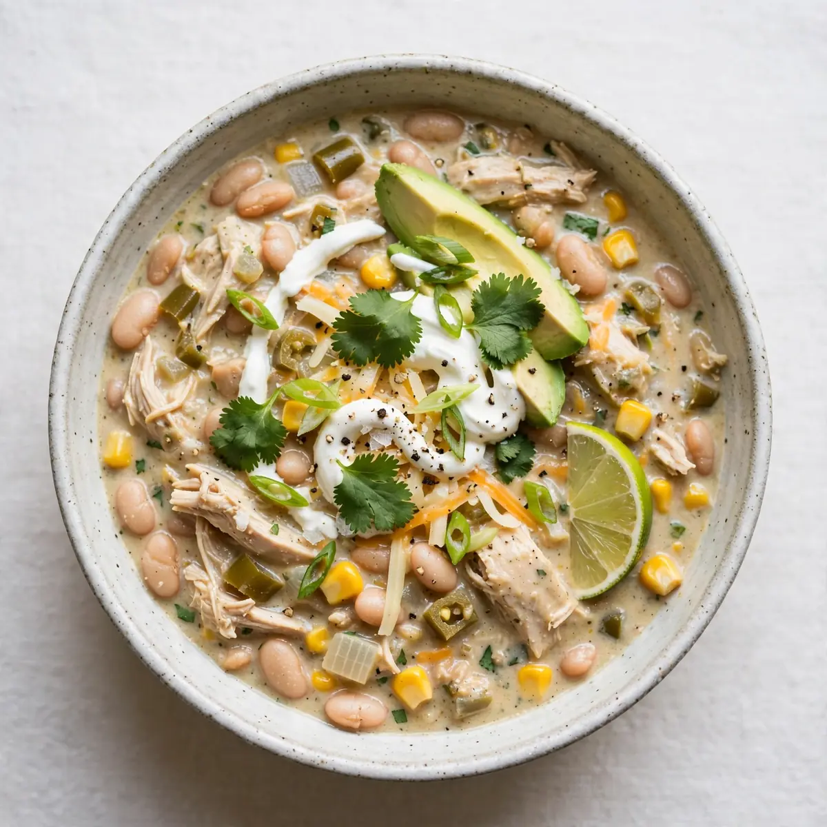 Slow Cooker White Chicken Chili mit wärmendem Duft