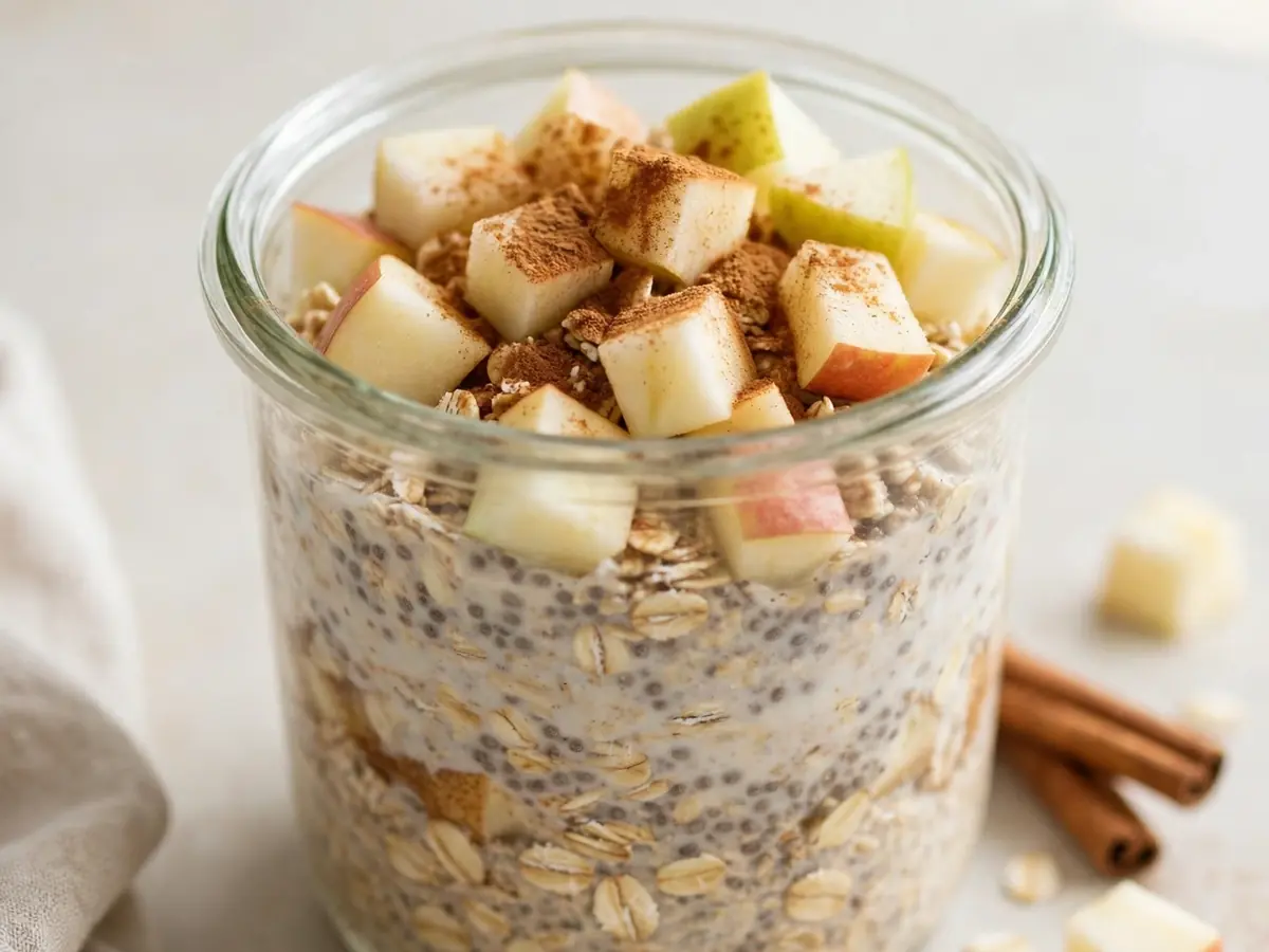 Familienfrühstück: Overnight Oats mit Apfel und Zimt