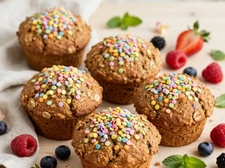 Kindergeburtstag: Bunte Muffins ohne raffinierten Zucker